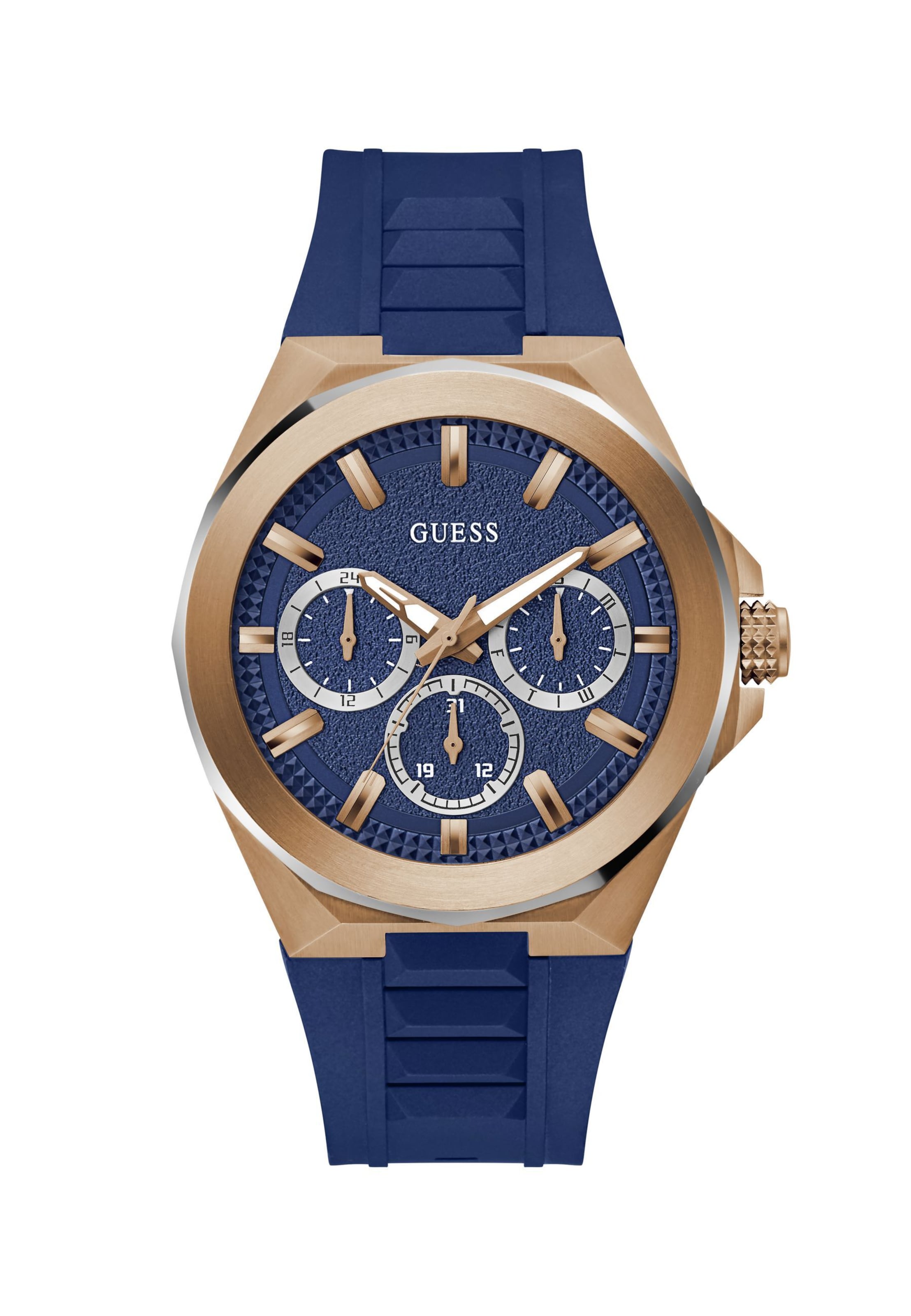 GUESS Analog Watch 'Dashboard' in Blue: front