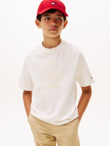 T-Shirt TOMMY HILFIGER en beige : devant