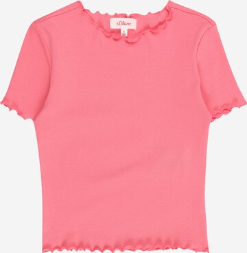 s.Oliver T-shirt i rosa: framsida