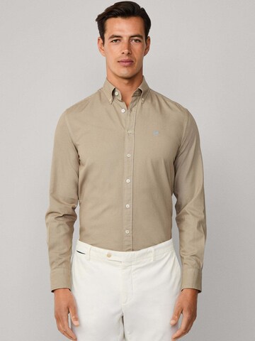 Hackett London Regular fit Overhemd ' Ess ' in Beige