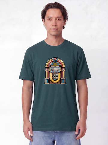 Watapparel Shirt 'Jukebox' in Groen: voorkant