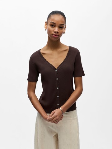 OBJECT - Cárdigan 'OBJKelly' en marrón: frente