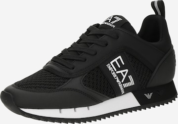 Baskets basses 'BLACK WHITE' EA7 Emporio Armani en noir : devant
