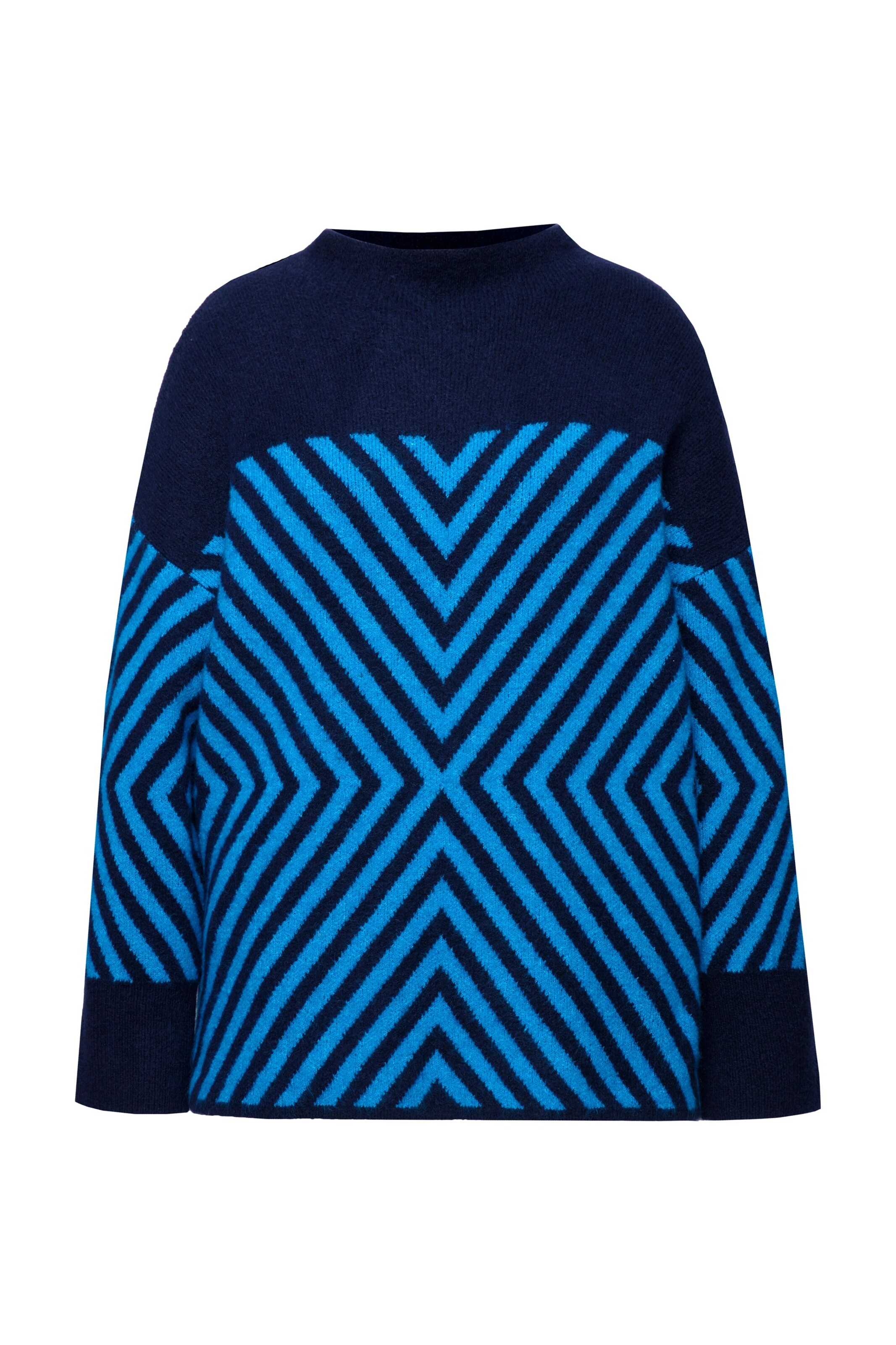 Ulla Popken Trui in Blauw: voorkant