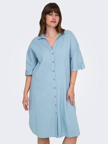 ONLY Carmakoma Shirt dress in Blue: front