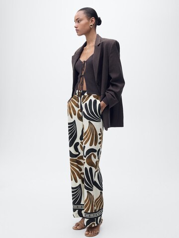 MANGO Loosefit Hose 'Karina' in Beige
