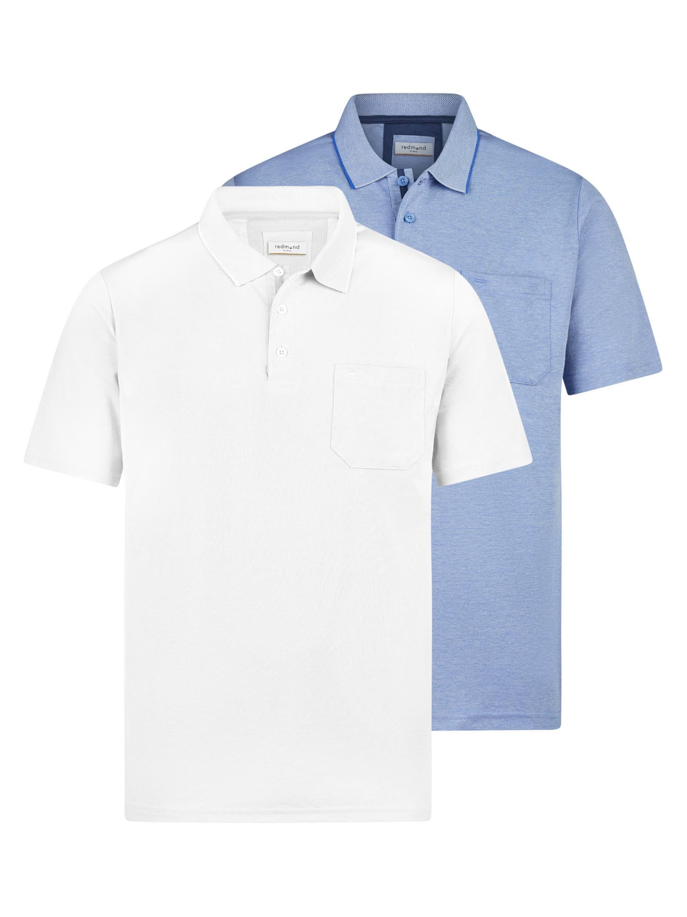 redmond Shirt 'Basic'‌‌ in Blau: Vorderseite