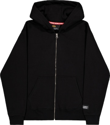 Felpa di ALPHA INDUSTRIES in nero: frontale