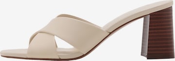 MANGO Mules in Beige: front
