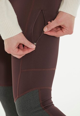 Whistler Regular Workout Pants 'Millie' in Brown