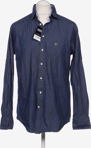 FYNCH-HATTON Button Up Shirt in L in Blue: front
