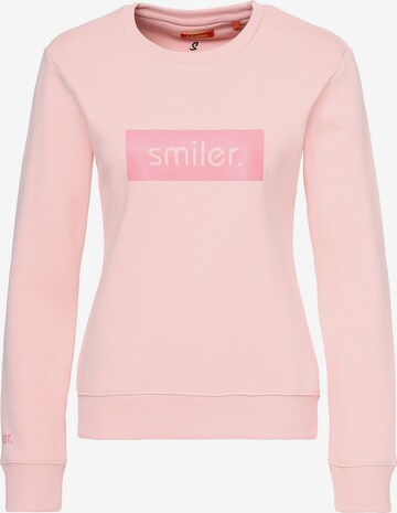 smiler. Sweatshirt 'Cuddle' in Pink: front