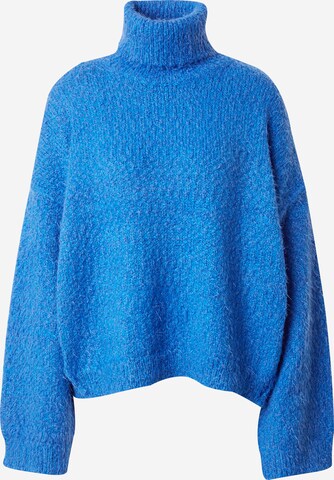 TOPSHOP Пуловер в синьо: отпред