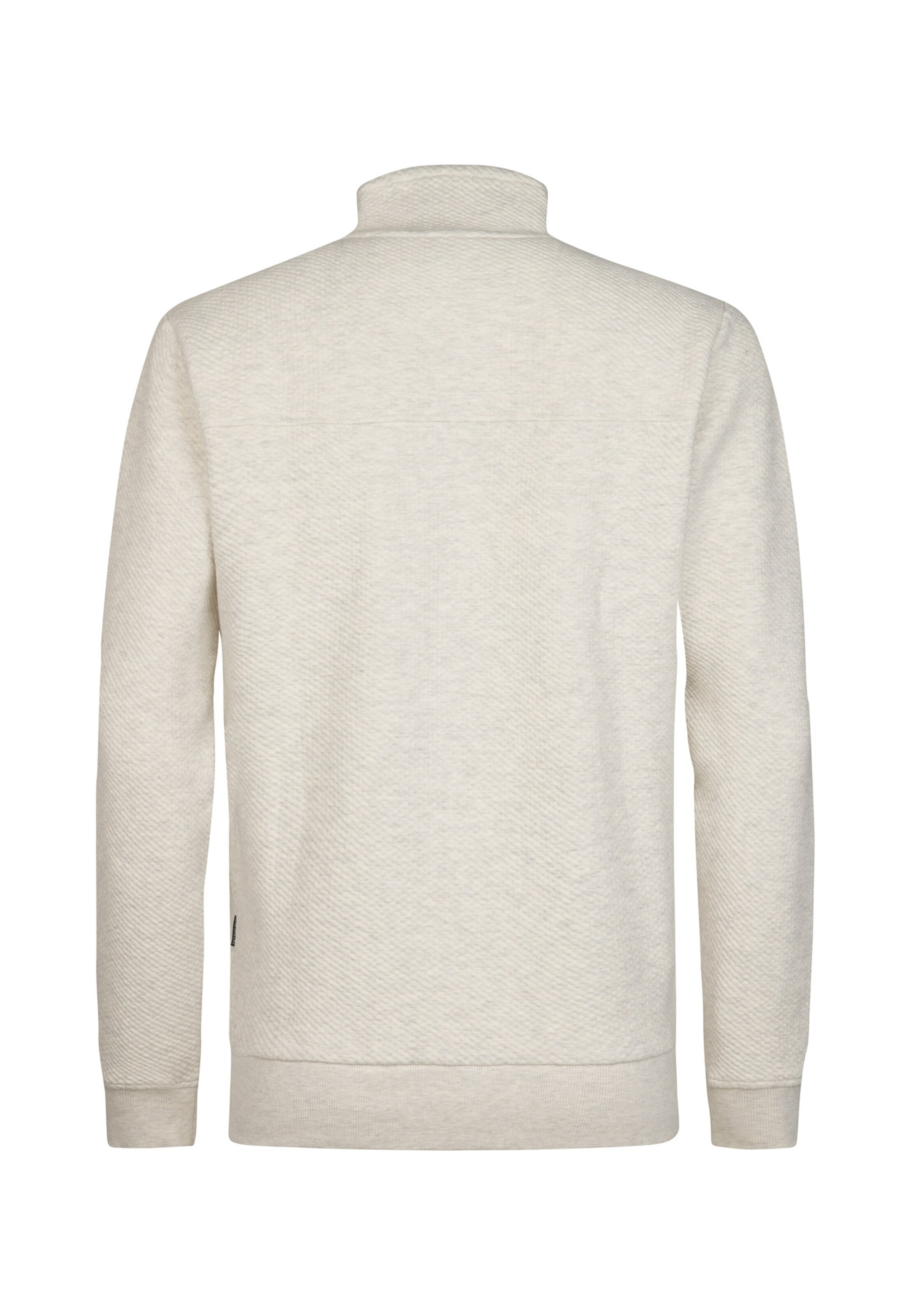 Petrol Industries - Sudadera con cremallera en blanco