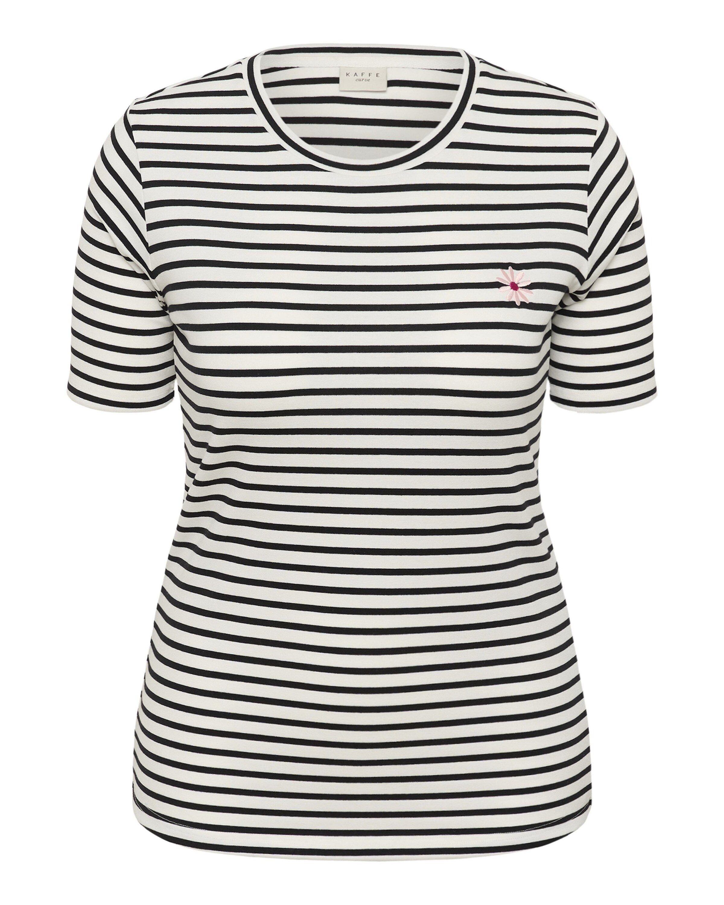 T-shirt 'Lia' KAFFE CURVE en blanc : devant