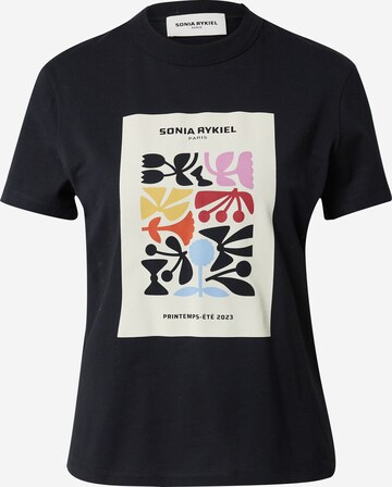 Sonia Rykiel - Camiseta 'INVITATION' en negro: frente