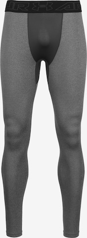 UNDER ARMOUR Skinny Workout Pants in Grey: front