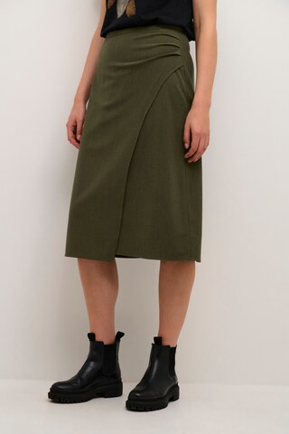 Cream Skirt 'Charlott' in Green: front