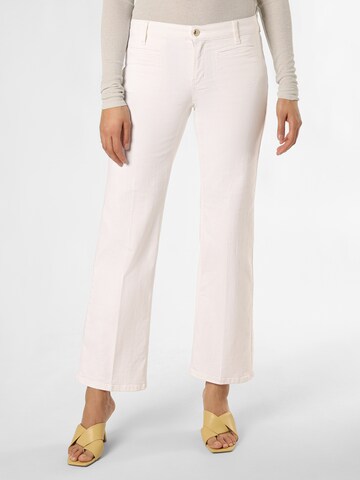 Cambio Boot cut Jeans 'Tess' in White: front