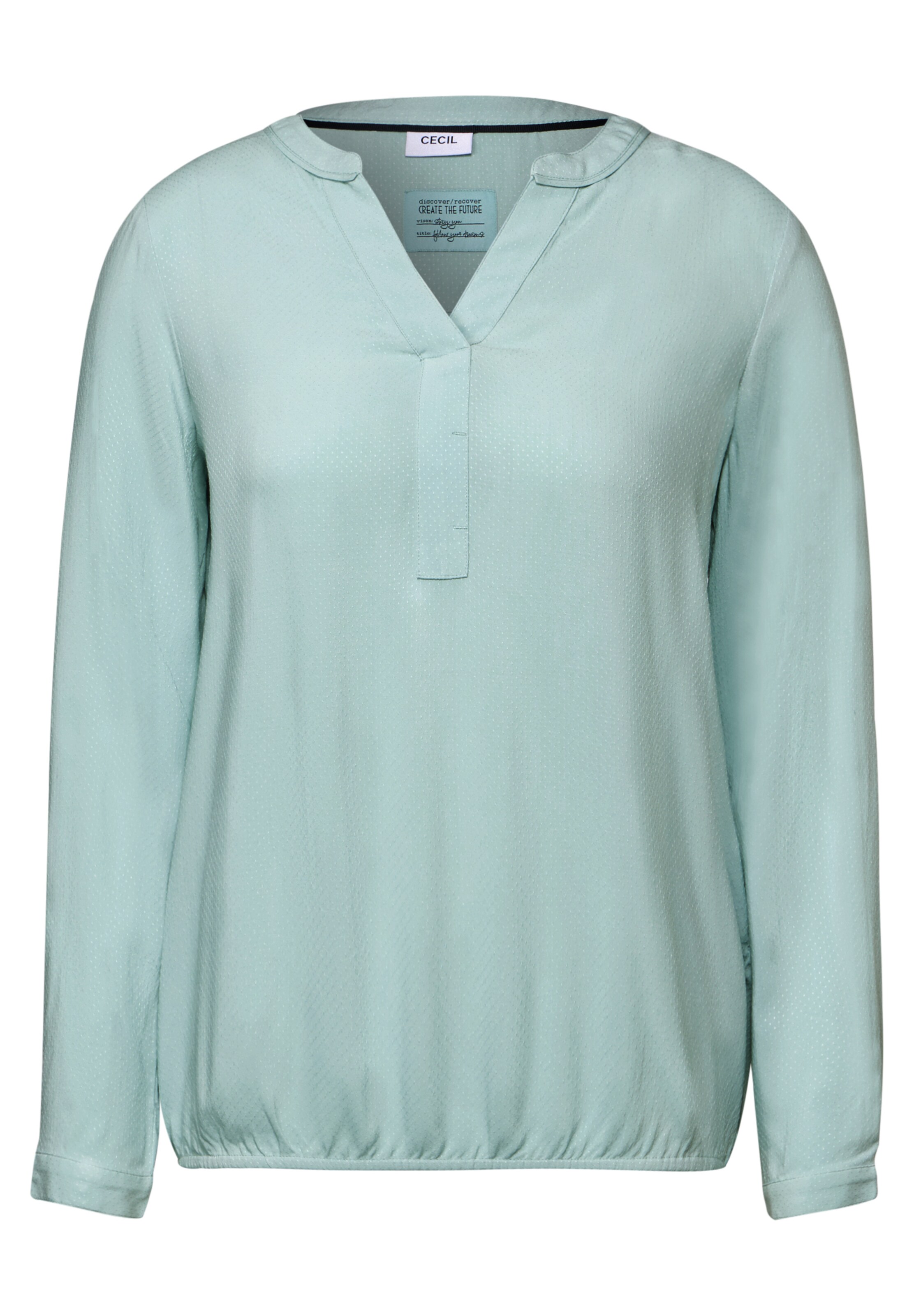 CECIL Bluse in Unifarbe in Grün: Vorderseite