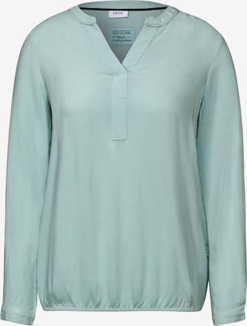 CECIL Bluse in Unifarbe in Grün: Vorderseite