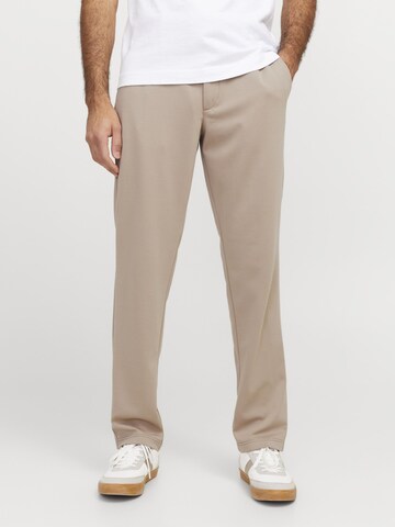 JACK & JONES Slim fit Trousers in Beige: front