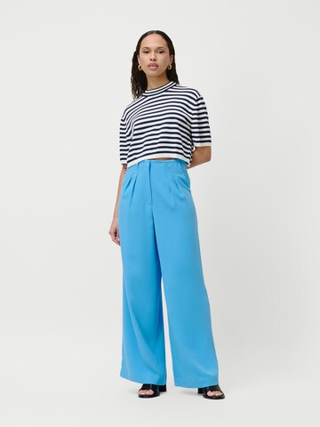 LeGer by Lena Gercke Wide leg Pleat-Front Pants 'Camilla' in Blue