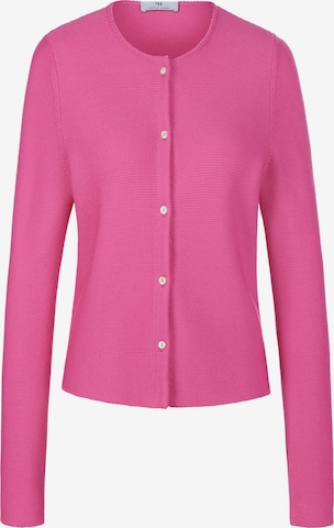 Peter Hahn Knit Cardigan 'New Wool' in Pink: front