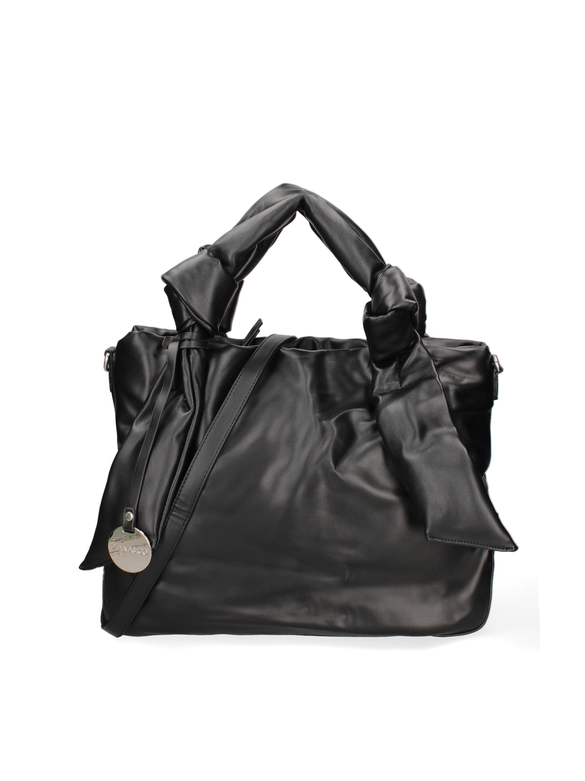 Shopper 'Borsa Shopper Donna Ecopelle con Zip e Tracolla Regolabile' di Diana&Co. in nero