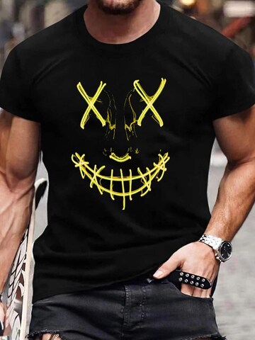 RMK Shirt '"Basic Vintage Smile"' in Black: front