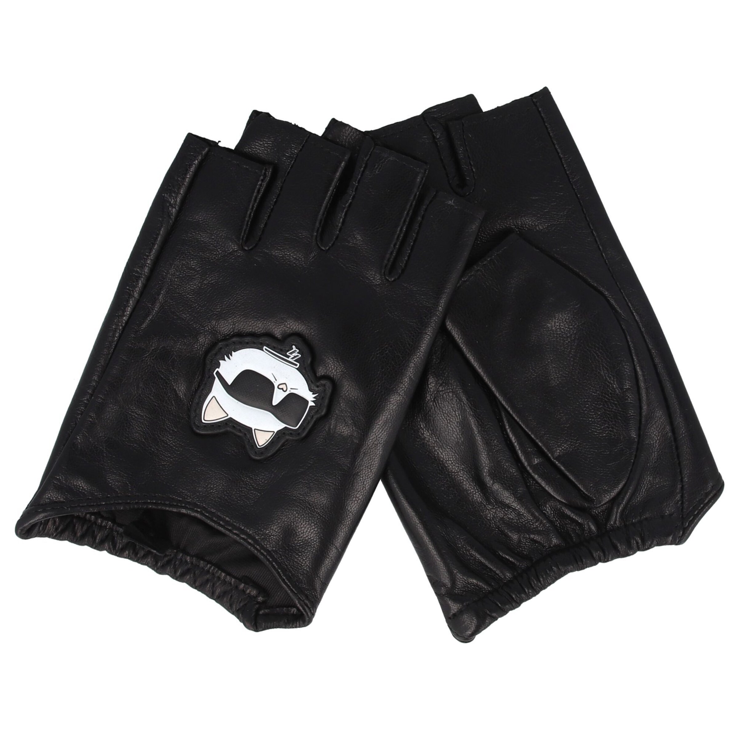 Mănuşi cu degete 'Ikonik 2.0' de la Karl Lagerfeld pe negru