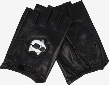 Karl Lagerfeld Prstové rukavice 'Ikonik 2.0' – černá