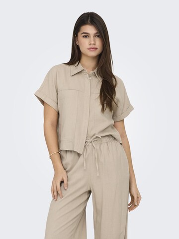 Camicia da donna 'ONLCaro' di ONLY in beige: frontale