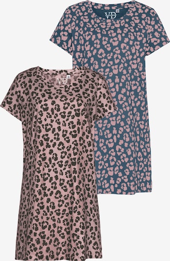 XXL-XXXL dydžio Naktinukai 'Dreams' iš VIVANCE by LASCANA, spalva – mėlyna / pilka / rožinė, Prekių apžvalga
