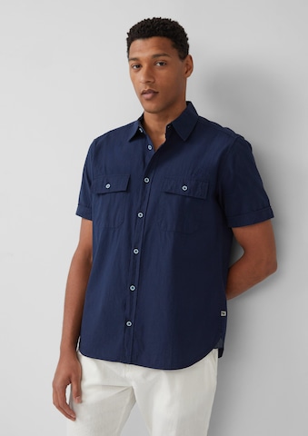 s.Oliver Regular fit Риза в синьо: отпред