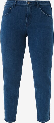 Coupe slim Jean TRIANGLE en bleu : devant