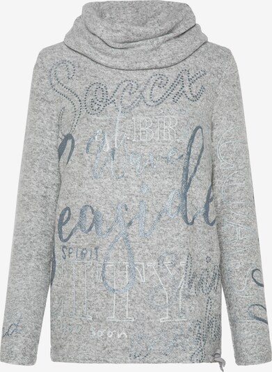 Soccx Fleece-Pullover mit hohem Kragen und Glitter Prints in graumeliert, Produktansicht