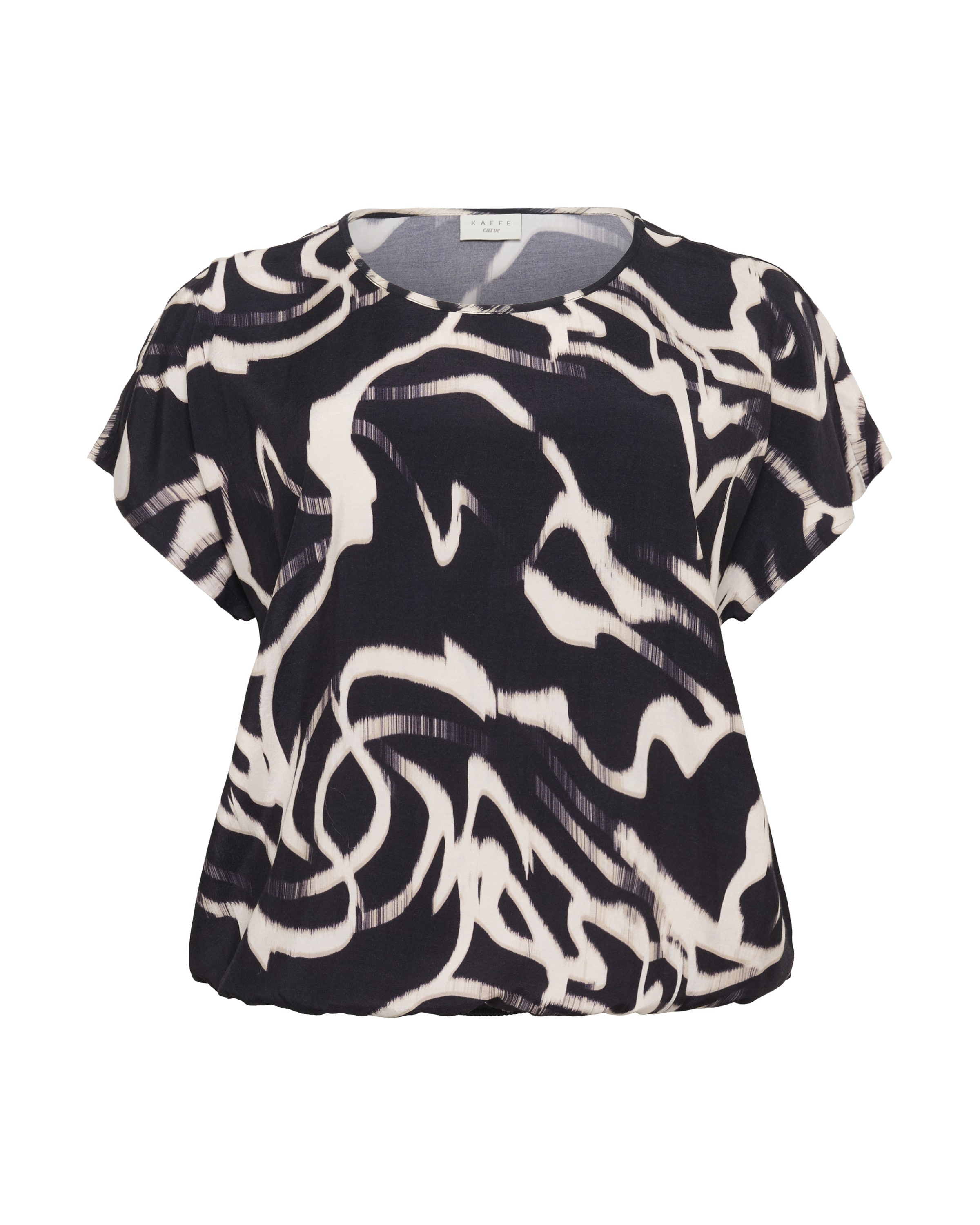 KAFFE CURVE Blúzka 'Maren' - Čierna: predná strana