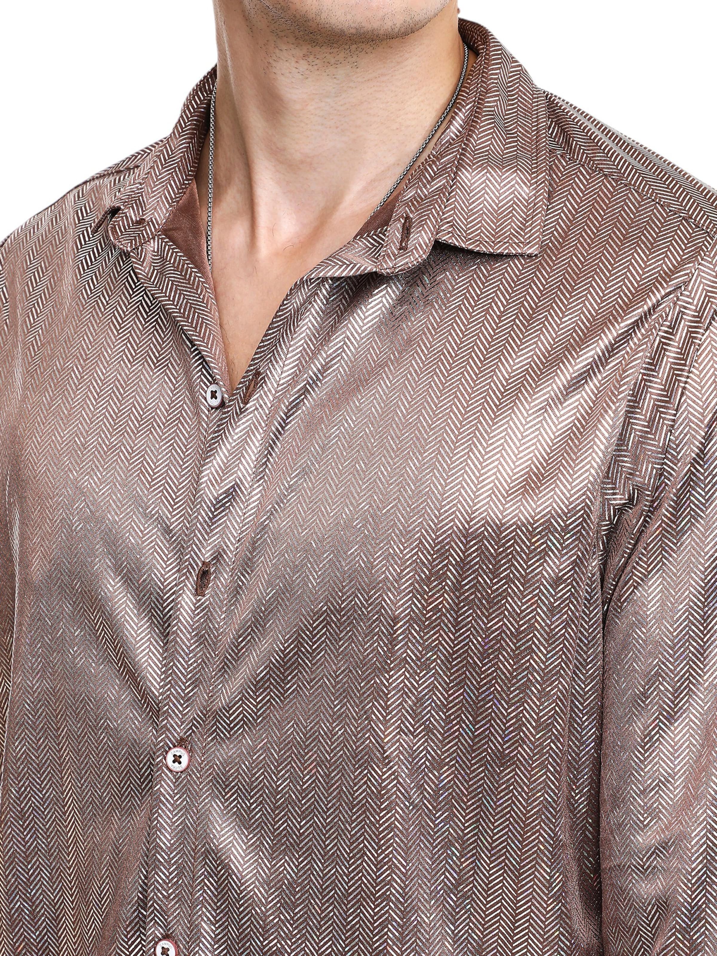 Campus Sutra Regular fit Πουκάμισο 'Fatima' σε καφέ