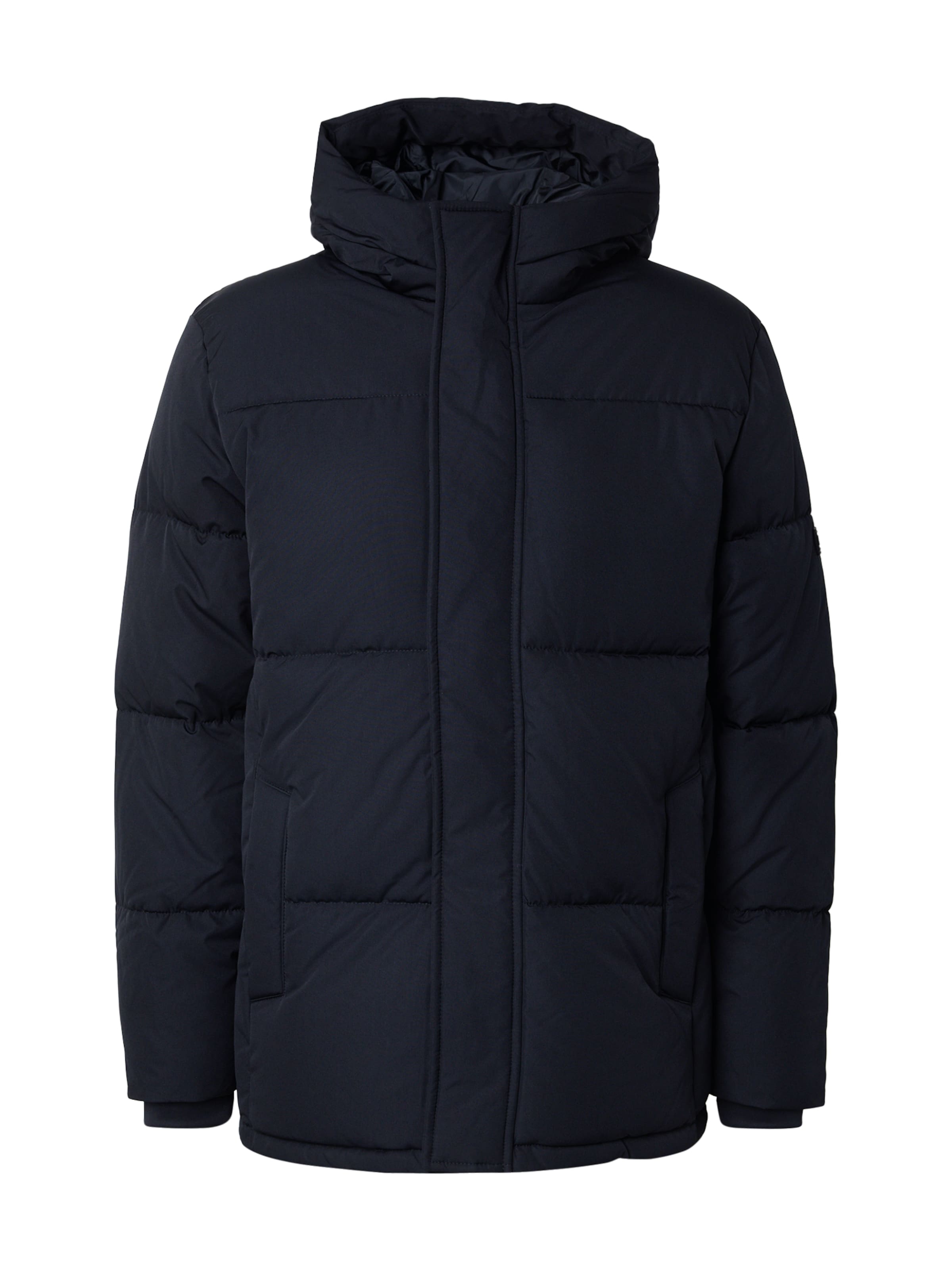 melns HOLLISTER Ziemas jaka: no priekšpuses