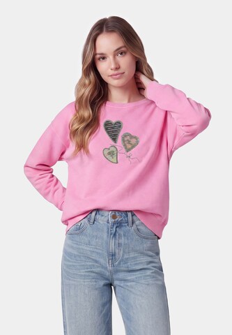 Sweat-shirt MYMO en rose : devant