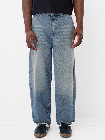 Bershka Loosefit Jeans i blå