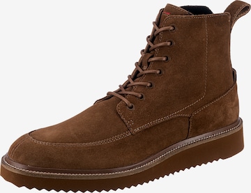 HUGO Lace-Up Boots in Brown: front