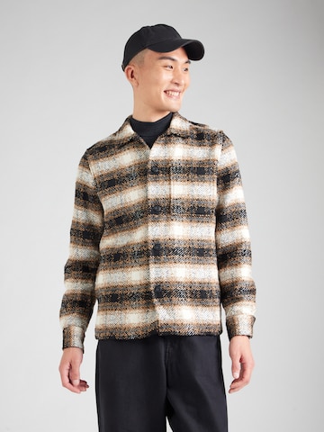 STRELLSON Comfort Fit Πουκάμισο 'Noel' σε μπεζ: μπροστά