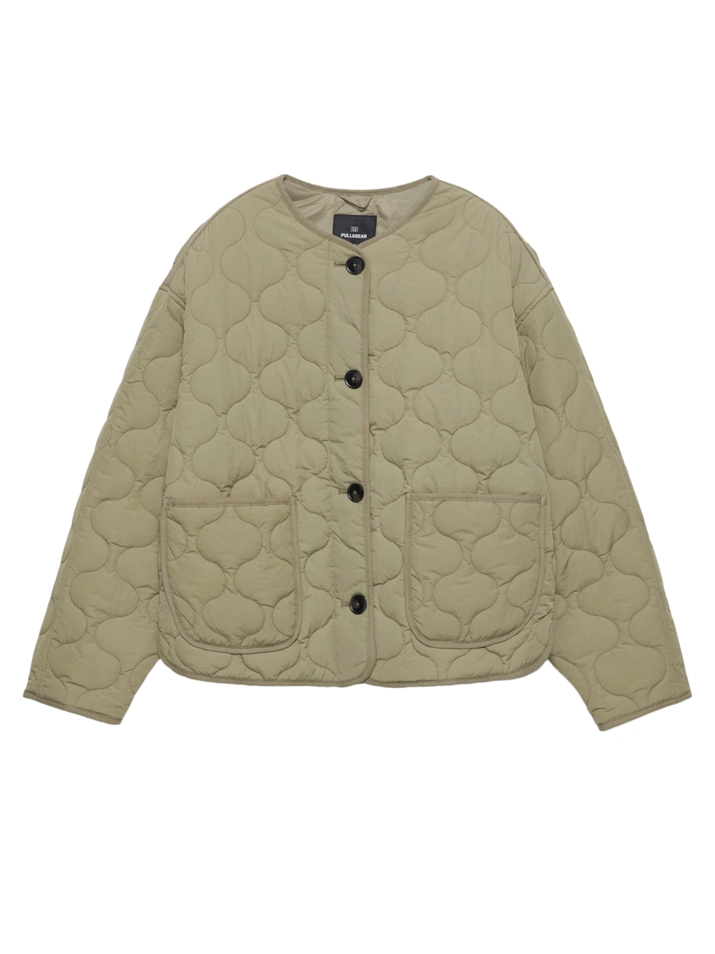 Pull&Bear Tussenjas in de kleur Kaki, Productweergave