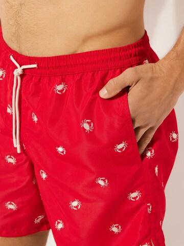CALZEDONIA Regular Board Shorts in Red