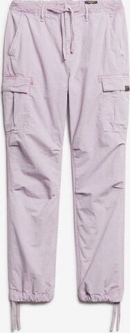 Superdry Cargo Pants in Purple: front