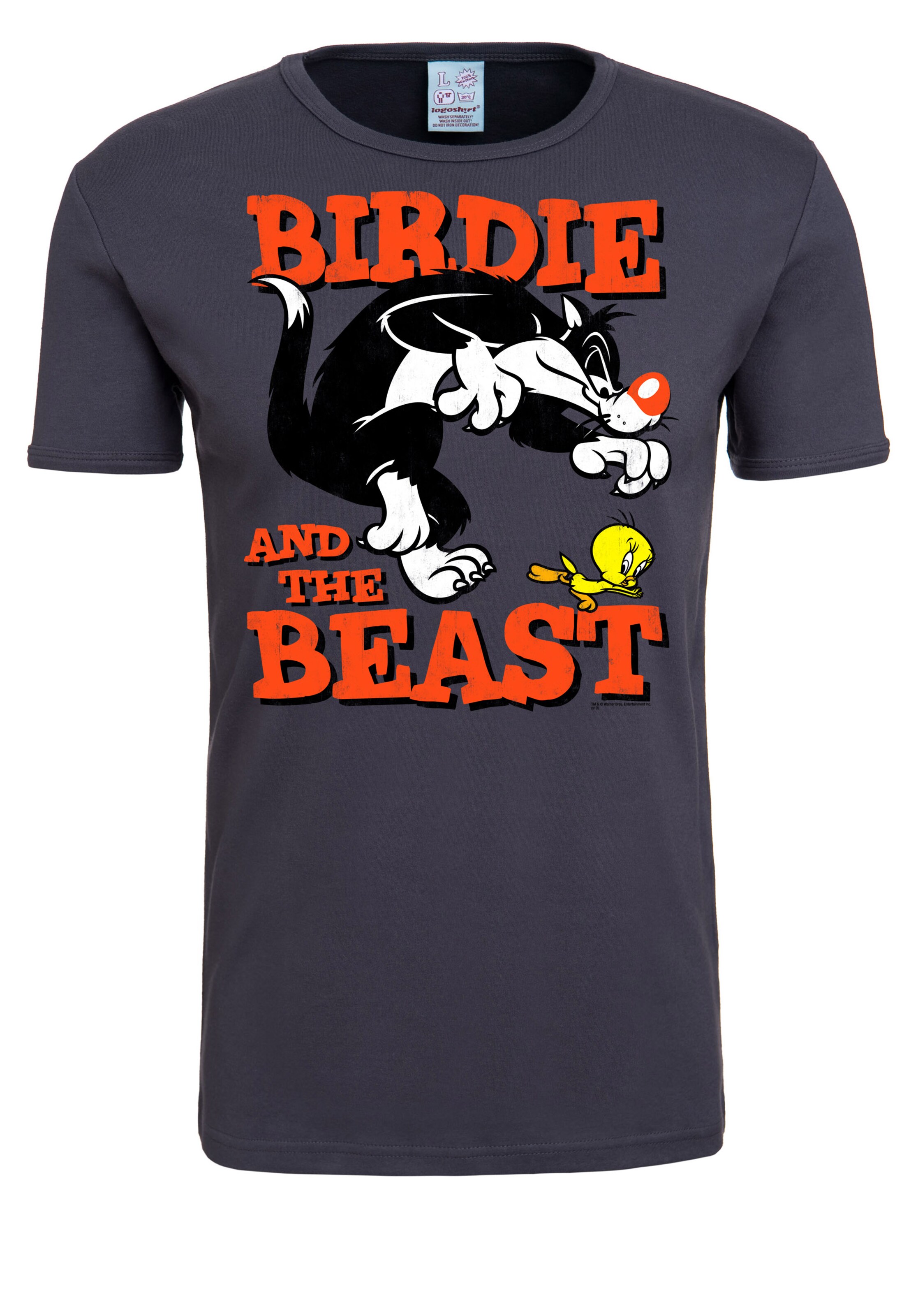 LOGOSHIRT T-Shirt 'Looney Tunes' in Blau: Vorderseite