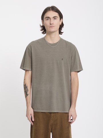 Volcom T-Shirt 'SOLID STONE' in Grau: Vorderseite