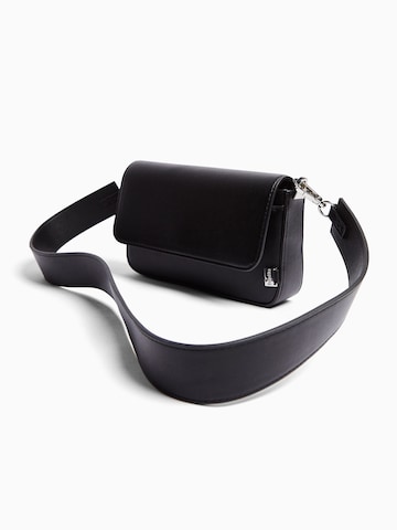 Bershka Fanny Pack in Black: front